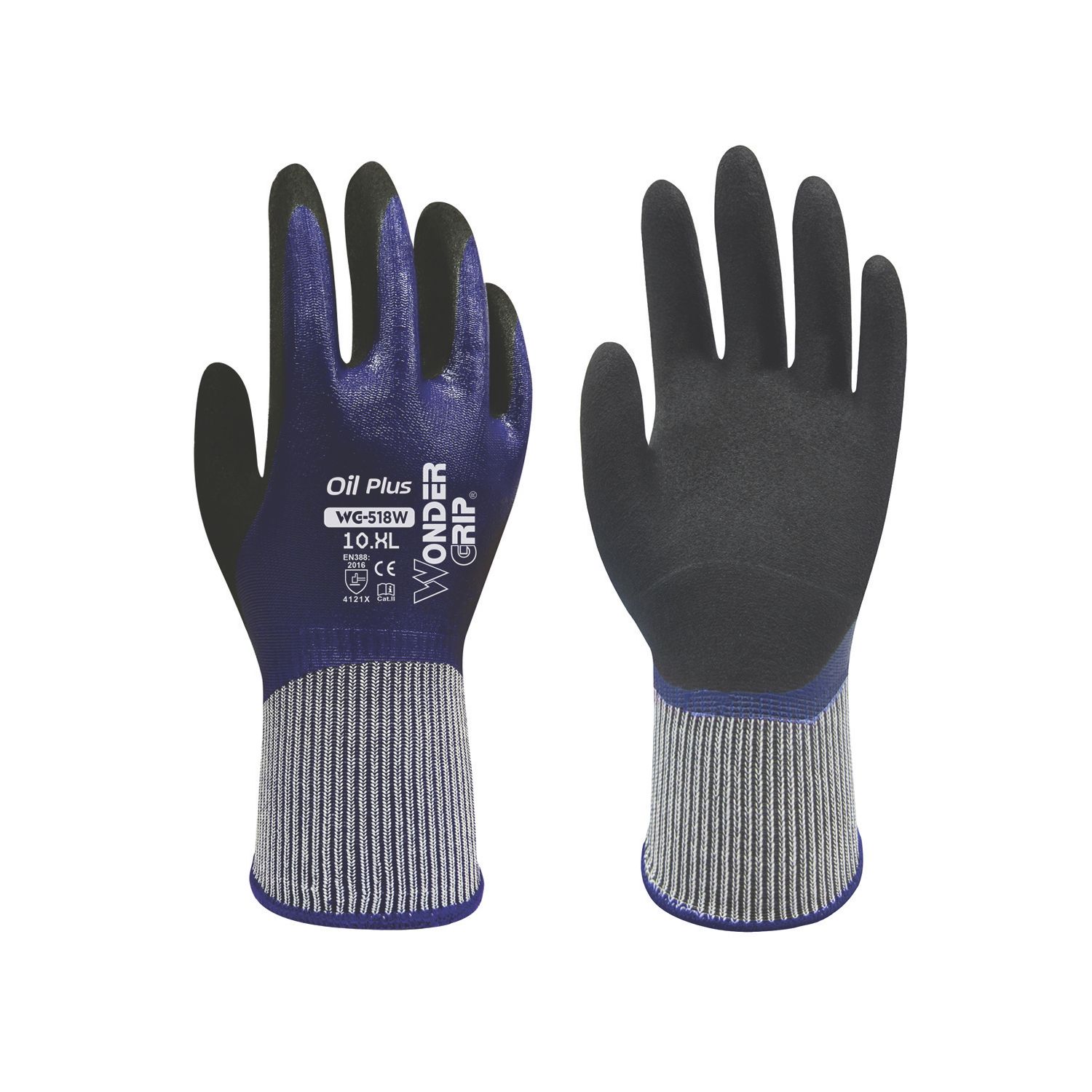 Wonder Grip WG-518W Oil Plus Gloves Purple X Large (944VJ)
