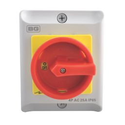 British General CPRSD425 25A 4-Pole Rotary Isolator Switch NO