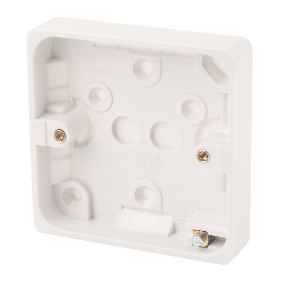 Crabtree Capital 1-Gang Surface Pattress  Back Box 20mm