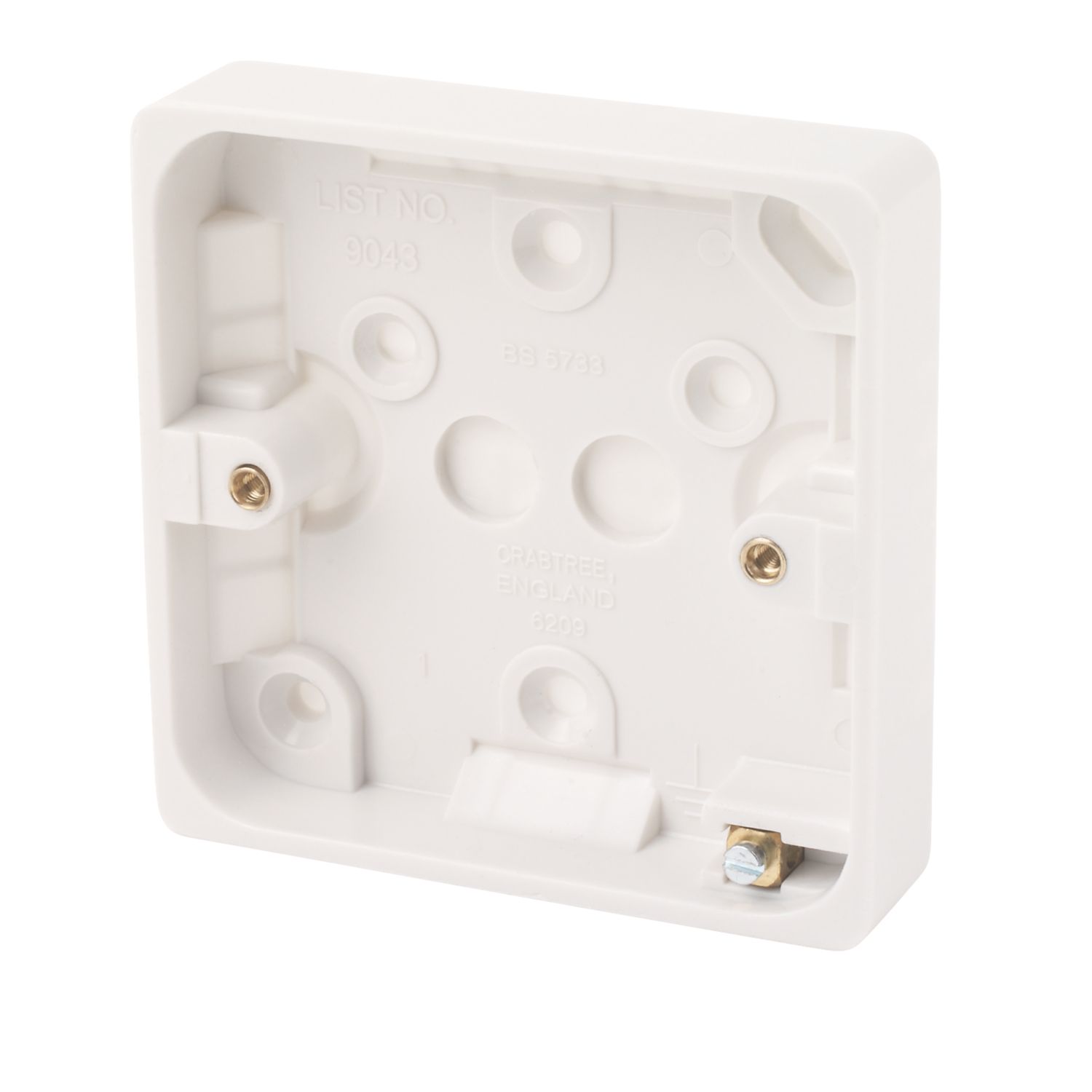 Crabtree Capital 1-Gang Surface Pattress Back Box 20mm (94574)
