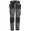 Snickers 6902 Stretch Work Trousers Steel Grey 38" W 32" L