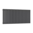 Reina Elips Double 600mm x 1140mm 4550BTU Anthracite Horizontal Designer Radiator