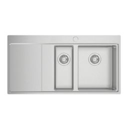 Clearwater Xeron 1.5 Bowl Stainless Steel Kitchen Sink  1000mm x 520mm