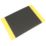 COBA Europe Orthomat Anti-Fatigue Floor Mat Black / Yellow 0.9m x 0.6m x 9mm