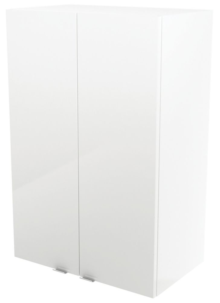 Imandra Bathroom Cabinet White Gloss 600mm x 360mm x 900mm - Screwfix