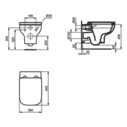 Ideal Standard i.life A Soft-Close Wall-Hung Toilet Bowl