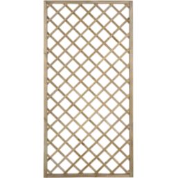Forest Hidcote Softwood Rectangular Garden Trellis 3' x 6' 10 Pack