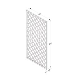 Forest Hidcote Softwood Rectangular Garden Trellis 3' x 6' 10 Pack
