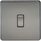 Knightsbridge  20A 1-Gang DP Control Switch Black Nickel