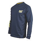 CAT Trademark Banner Long Sleeve T-Shirt Blue/Yellow XX Large 50-52" Chest