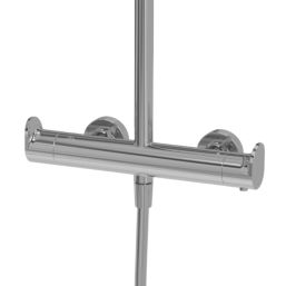 Swirl Kuhli HP Rear-Fed Exposed Chrome Thermostatic Multi-Head Shower