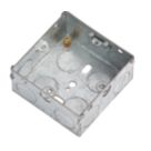 Knightsbridge  1-Gang Galvanised Steel Unfinished Back Box 35mm 10 Pack