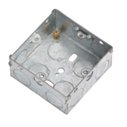 Knightsbridge  1-Gang Galvanised Steel Unfinished Back Box 35mm 10 Pack
