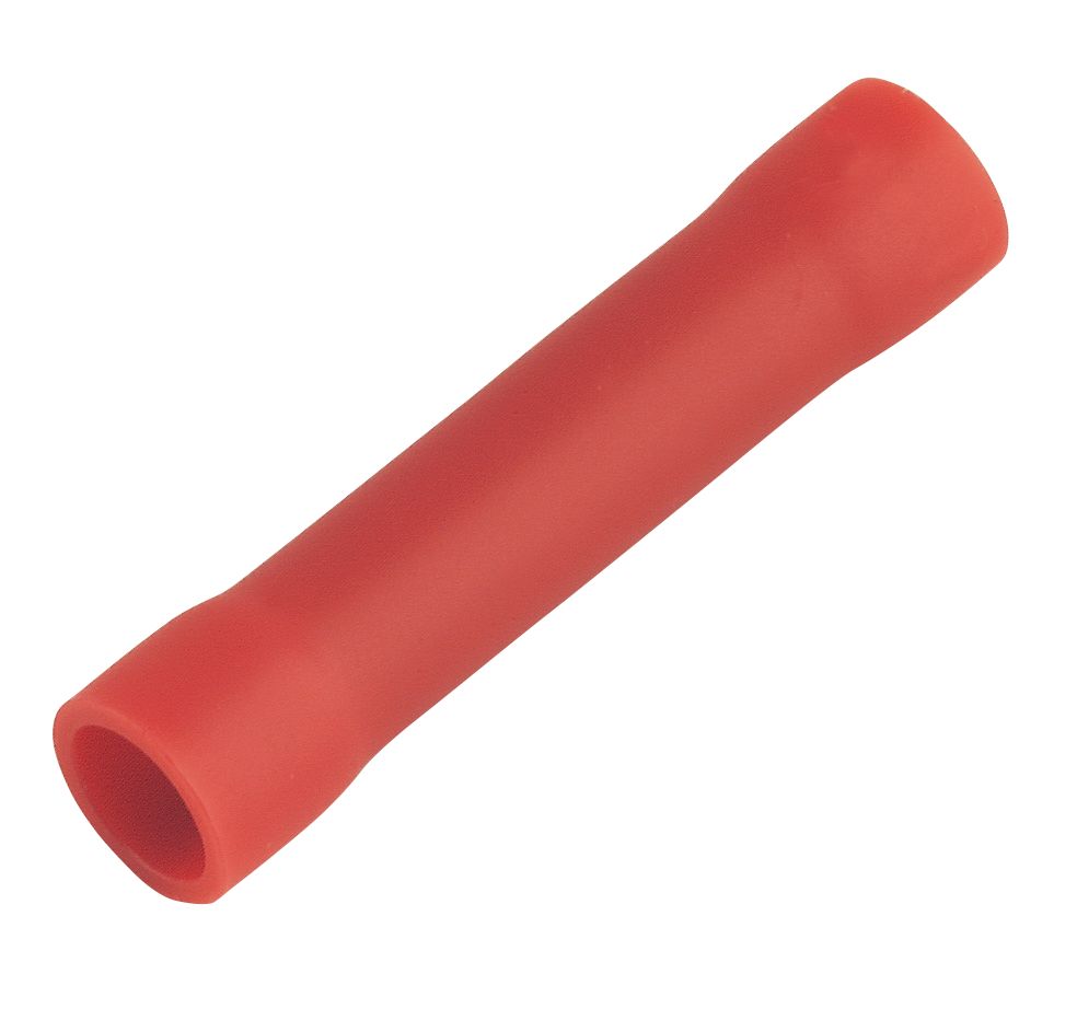 Insulated Red 0.5 1.5mm Crimp Butt 100 Pack Screwfix