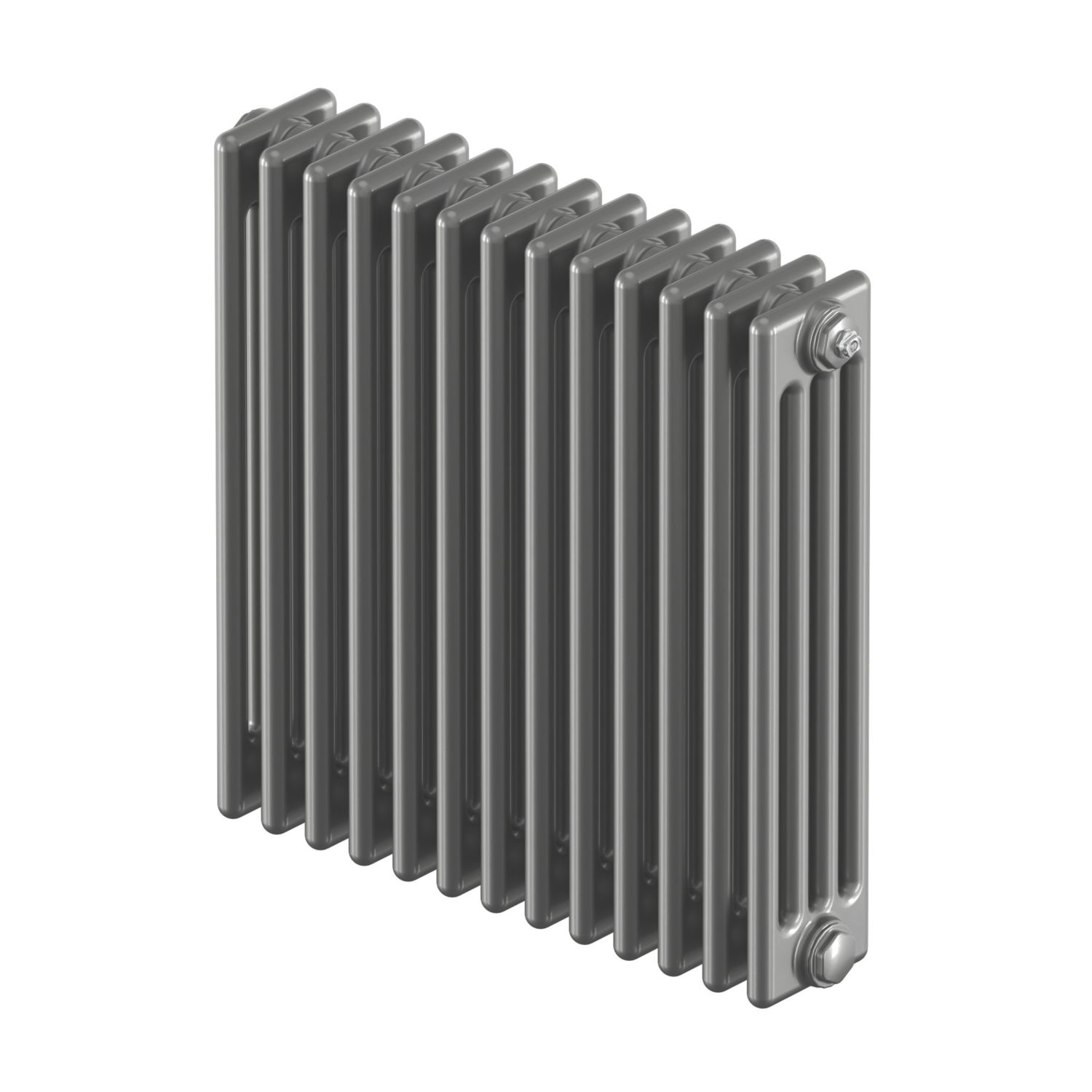 Acova 600mm x 628mm 3540BTU Silver Horizontal 4 Column Radiator (94620)