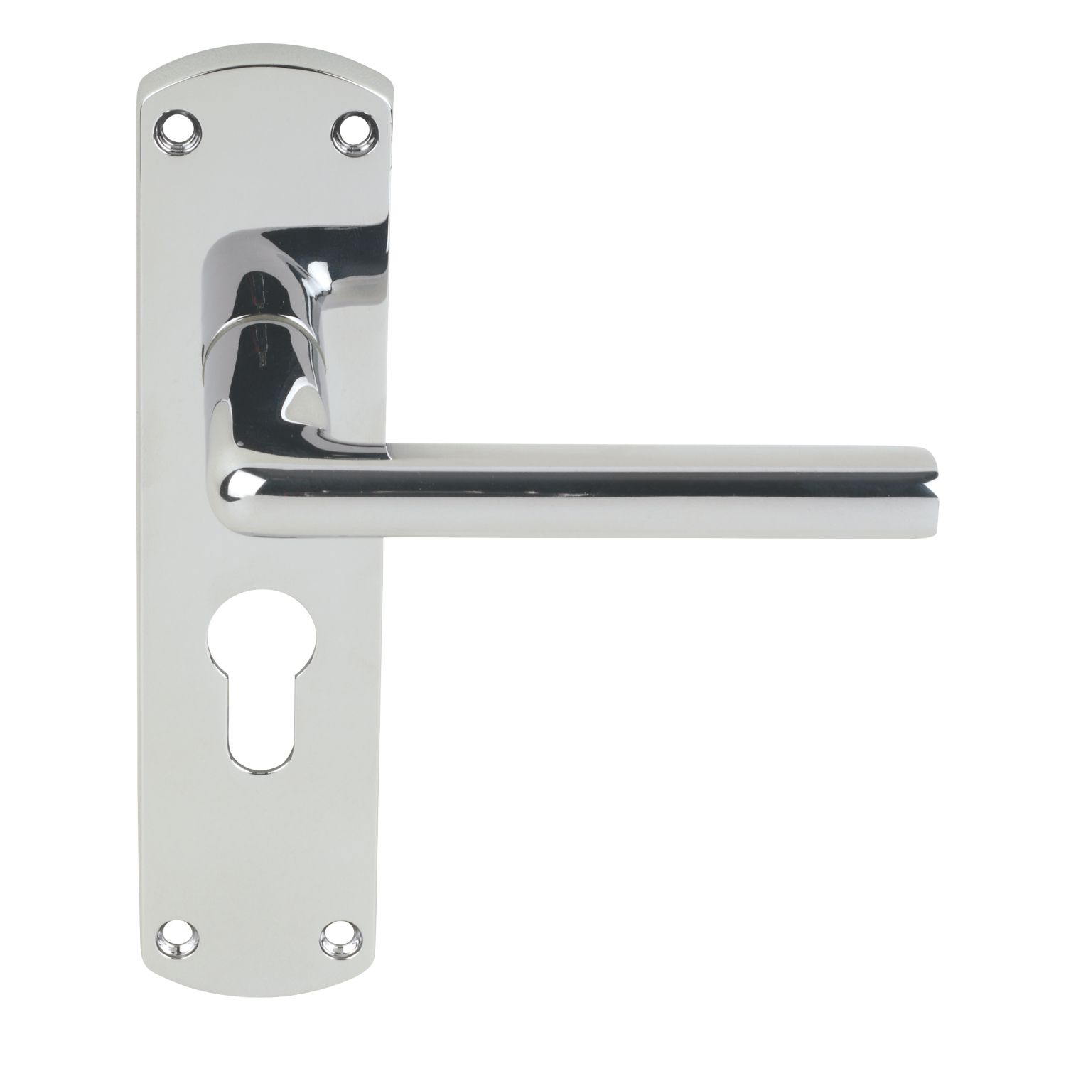 Smith & Locke Uno Fire Rated Euro Lock Door Handles Pair Polished Chrome (9466H)