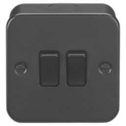 Knightsbridge  10AX 2-Gang 2-Way Metal Clad Switch
