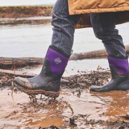 Muck Boots Arctic Sport II Mid Size 8 Womens Black/ Acai Non Safety Wellies