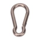 Essentials Karabiners Stainless Steel 80mm x 8mm 10 Pack