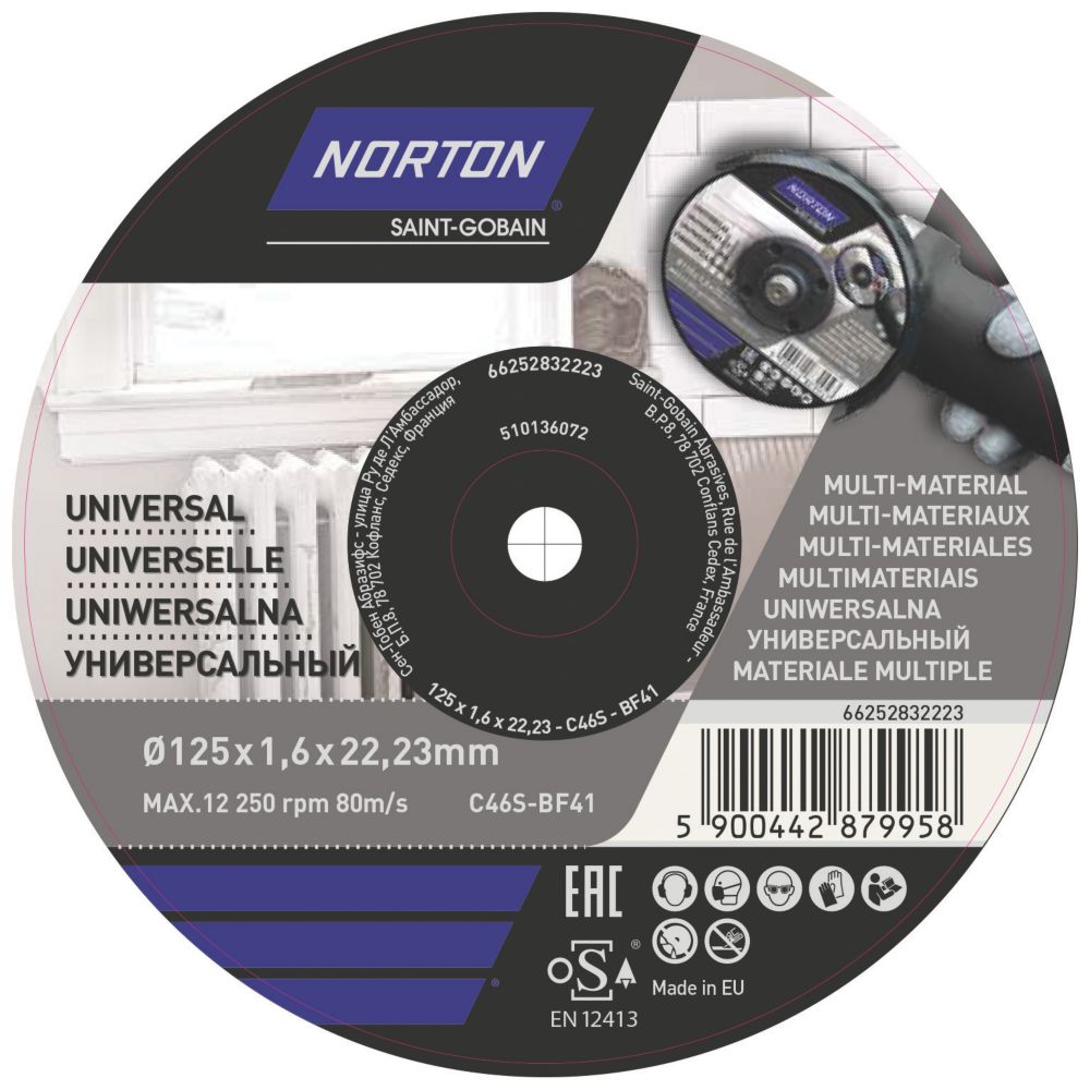 Disque meuleuse Decap Extrem matériaux Ø115mm Norton - Grain36 — Screwfix EU