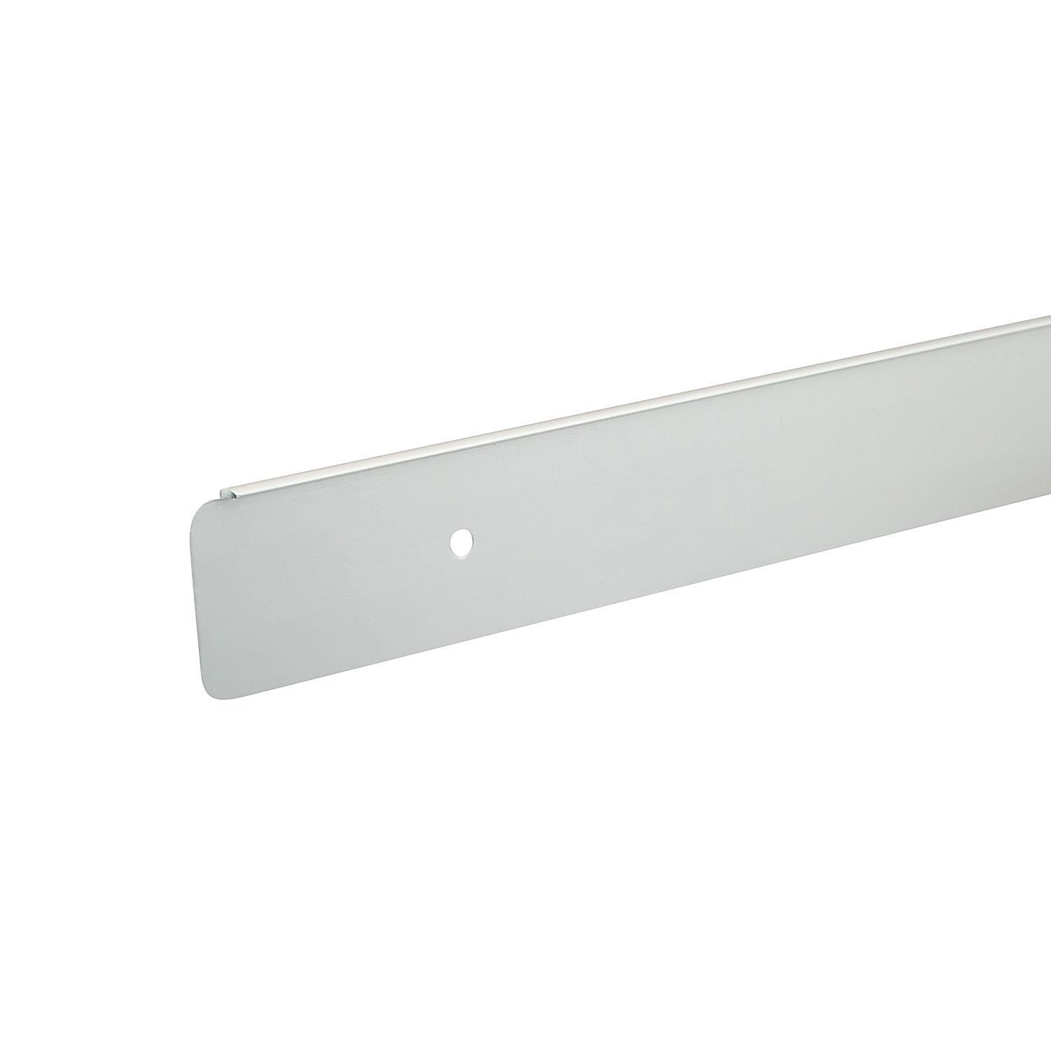 Unika Worktop Edging End Cap Brushed Silver 630mm x 30mm (946HG)