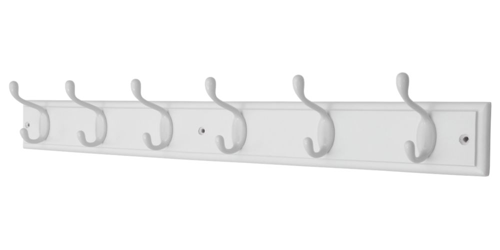 Smith Locke Hook Rail White 685mm x 90mm Screwfix