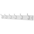Smith & Locke 6-Hook Rail White 685mm x 90mm