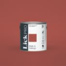 LickPro  2.5Ltr Red 02 Eggshell Emulsion  Paint