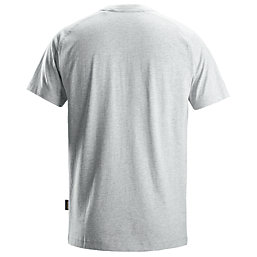 Snickers 2590 Logo Short Sleeve T-Shirt Grey Melange Small 36" Chest
