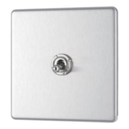 LAP  20A 16AX 1-Gang 2-Way Toggle Switch  Brushed Stainless Steel