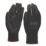 Site  PU Palm Dip Gloves Black Large 10 Pack