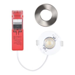 Lexco Tauri Fixed  Fire Rated LED Downlight Brushed Nickel 8W 500-800lm