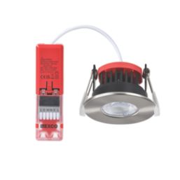 Lexco Tauri Fixed  Fire Rated LED Downlight Brushed Nickel 8W 500-800lm