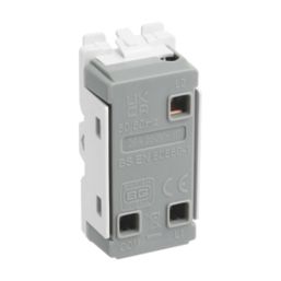 British General Nexus 20A Grid SP Centre Off Control Switch Brushed Steel