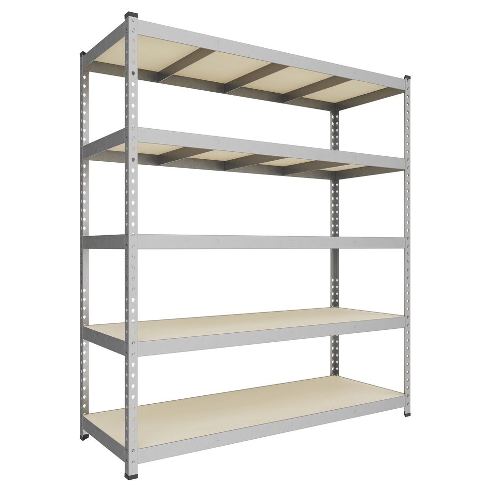 RB Boss Fastlok UDL/GALV 5Tier Steel Garage Shelving Unit 1600mm x
