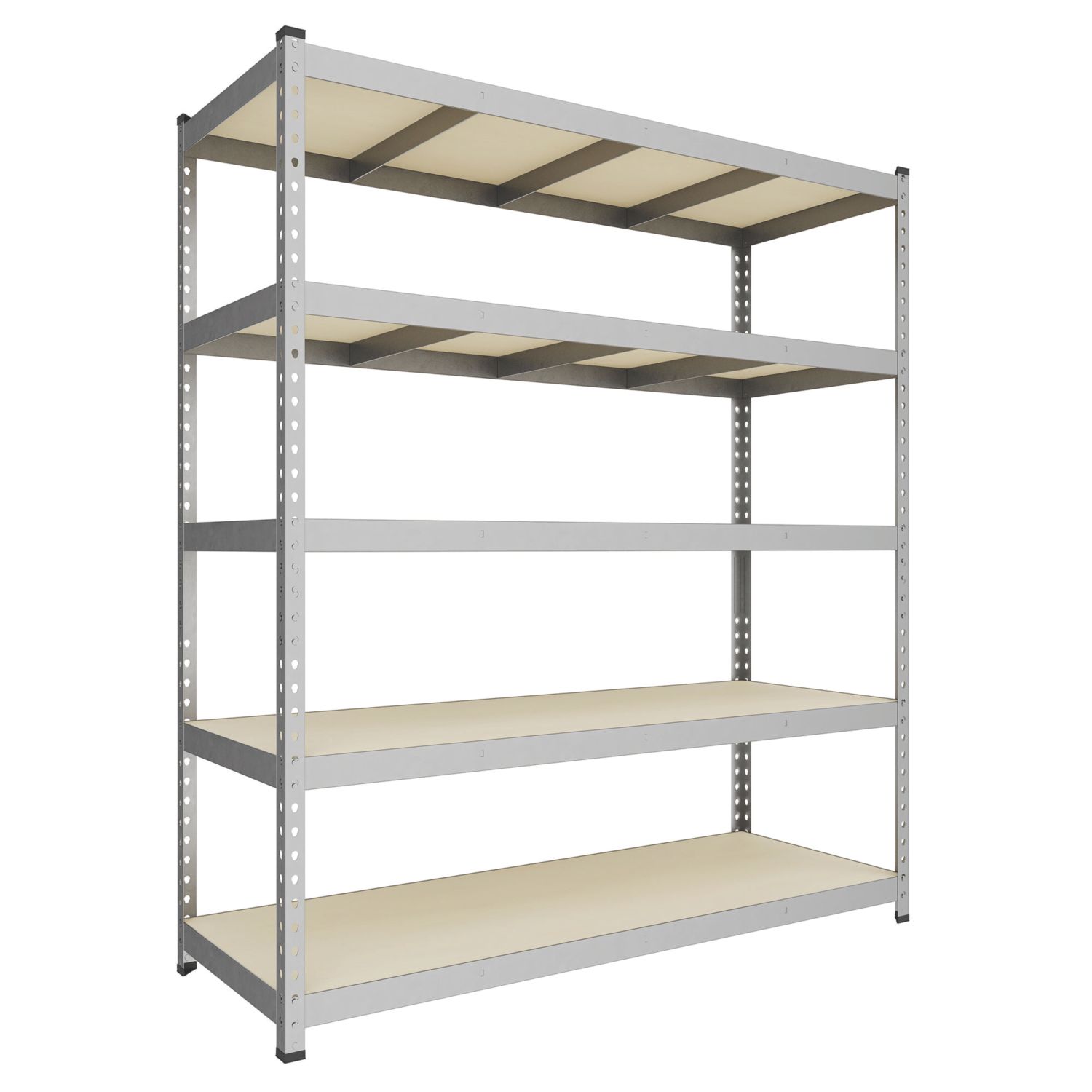 RB Boss Fastlok UDL/GALV 5-Tier Metal Garage Shelving Unit 1600mm x 600mm x 1800mm (946TW)