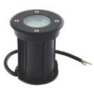 Zink Pan 100mm Outdoor Round Ground Lights Black