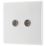 British General 800 Series 2-Gang Coaxial TV / FM Socket White