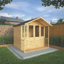 Mercia Traditional 7' x 6' 6" (Nominal) Apex Timber Summerhouse with Veranda