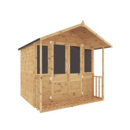 Mercia Traditional 7' x 6' 6" (Nominal) Apex Timber Summerhouse with Veranda