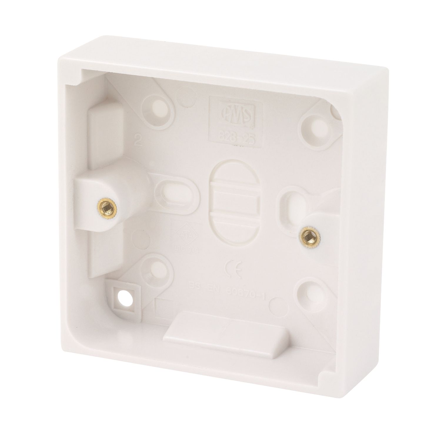 Essentials 1-Gang Surface Pattress Back Box 25mm (9474D)