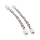 Hep2O Push-Fit Connection Flexible Tap Connectors 15mm x 15mm x 300mm 2 Pack