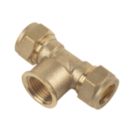 Flomasta  Brass Compression Adapting Tee 15mm x 15mm x 1/2"