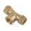 Flomasta  Brass Compression Adapting Tee 15mm x 15mm x 1/2"