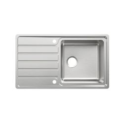 Swirl Canche 1 Bowl  Polished Stainless Steel Sink 865mm x 505mm