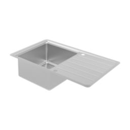 Swirl Canche 1 Bowl  Polished Stainless Steel Sink 865mm x 505mm