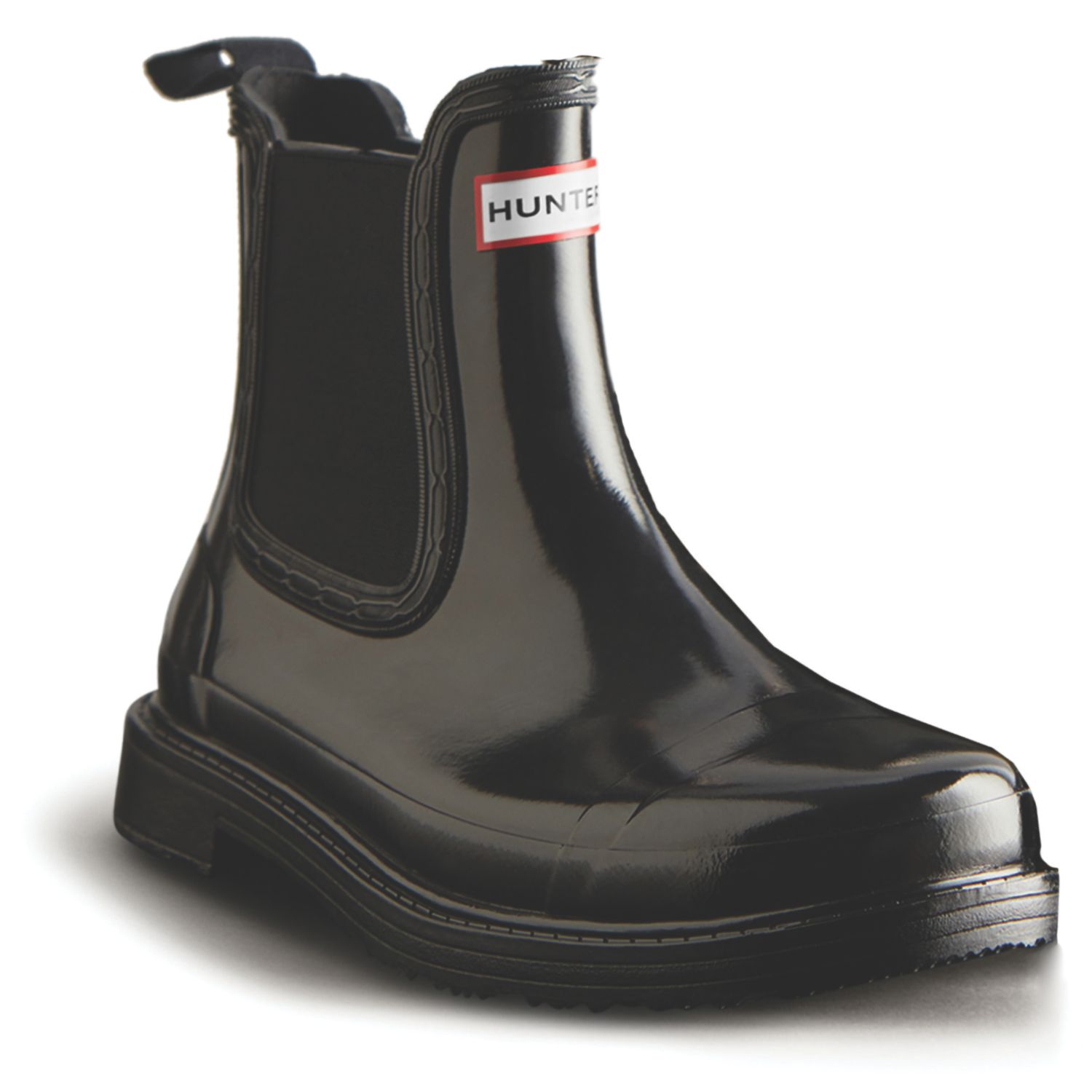 Hunter Commando Gloss Size 4 Womens Black Non Safety Wellies (947AN)