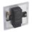 LAP  1-Gang 2-Way LED Dimmer Switch  Brushed Steel with Colour-Matched Inserts