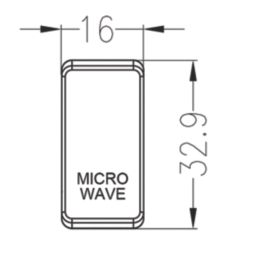 Knightsbridge 'MICROWAVE' Switch Cover Polished Chrome