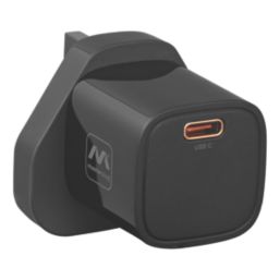 Masterplug 1-Outlet Type C Plug-In USB Charger Black 3A